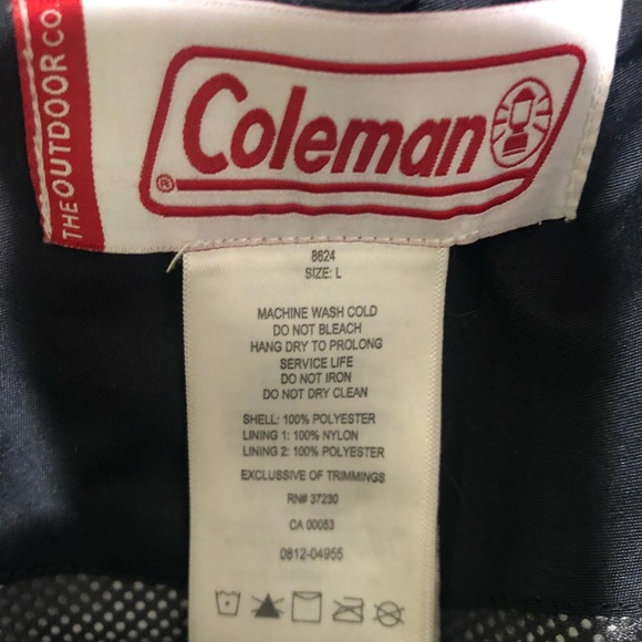 Coleman Windbreaker Mens size Large Dark and Light Grey Color - Picture 4 of 9